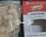A picture of step 1 of Paccheri Pasta with Spinach and Cheese.