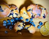 Pas rețetă Brioșe (muffins) cu afine și glazura de lamaie 4 fotografie
