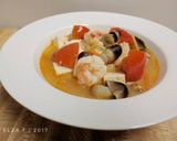 Foto langkah ke 3 dari resep Tomyam Udang-Tahu-Jamur.