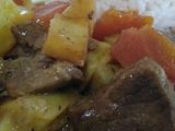 Carne en salsa de zanahorias, bacon y masss!!!