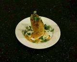 A picture of step 11 of Potatoes Bravas.