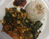A picture of step 5 of Spinach, chickpea curry with Asian coconut milk.