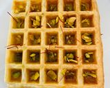 A picture of step 5 of Pistachio baklava waffle.