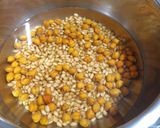 A picture of step 1 of Chana gehu masala.