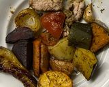 Oven baked Fish with all kinds of vegetables I lost count of ✌🏽🤓😎 রেসিপির ধাপ 4 ছবি
