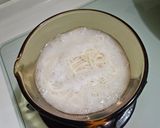 A picture of step 2 of Noodles with Century Egg and Peanut Sauce.