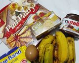 Foto langkah ke 1 dari resep Bolen Pisang Cokelat Keju pakai Pastry Instan.