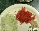A picture of step 1 of Cabbage Manchurian.
