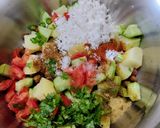 A picture of step 3 of Kala Chana masala Chaat.