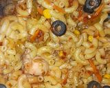 A picture of step 7 of Olive pasta.