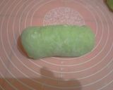 Foto langkah ke 3 dari resep Roti tawar pandan kukus tanpa mixer, tanpa ulen, tanpa telur.