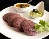A picture of step 7 of Black Rice Idli.