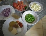 A picture of step 1 of Cottage cheese and peas authentic recipe(mattar paneer).