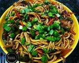 A picture of step 17 of Hakka noodles.