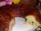 Torta de pan con queso y Uvas pasas