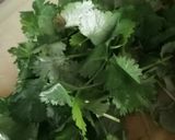 A picture of step 1 of Coriander chutney.