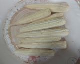 A picture of step 1 of Paneer green peas with baby corn.