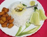 A picture of step 4 of Panta Bhaat (Leftover Fermented Rice) with Daler Bora.