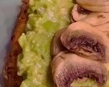 Foto del paso 7 de la receta: Desayuno saludable : Tostada verde de aguacate, huevo y champiñón