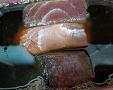 Foto del paso 1 de la receta: Tataki de atún, sobre spaghetti de judías verdes