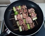 Hình bước làm 2 của món Tim & mề gà xiên que