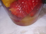 Palitos de frutillas y naranjas