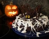 Une image de l'étape 15 de 33• 🕷 Gâteau d'Halloween Choco-Oreo et sa terrifiante araignée 🕷.