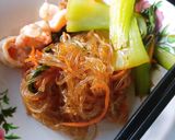 Hình bước làm 4 của món Miến xào tôm thịt