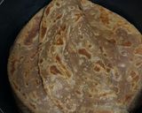 A picture of step 8 of Soft Layered Brown chapos.