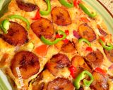 A picture of step 6 of Plantain fritata.