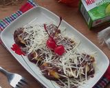 Foto langkah ke 4 dari resep Pisang Panggang Vla coklat.