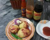 A picture of step 1 of Aloo Manchurian.