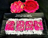 A picture of step 5 of Red Dragon Fruit Coconut Burfi.