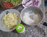صورة لخطوة 1 من وصفة 🥒 سلطة صيفية بالارز خفيفة 🥕 وبنينة 🍅