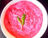 A picture of step 4 of Beetroot curd raita.