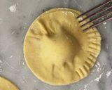 A picture of step 3 of Ravioli with Pumpkin Pasta and Ricotta Filling in Porcini Mushroom Béchamel.