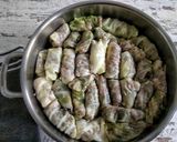 Φωτογραφία βήματος 7 της συνταγής Λαχανοντολμάδες της μαμάς με κιμά και αυγολέμονο