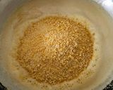 A picture of step 6 of Moong Dal Halwa.