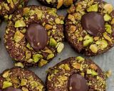 A picture of step 7 of Healthy Chocolate Thumbprint Cookies with Pistachio.