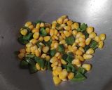 A picture of step 2 of Corn Capsicum Bites.