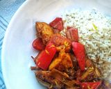 A picture of step 5 of Honey & Mustard Chicken With Lemon & Oregano Rice.