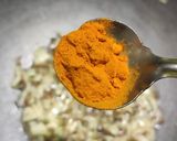 A picture of step 2 of "Laal saag stir fry".