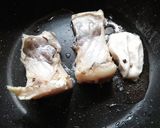 A picture of step 1 of Dahi katla fish curry.