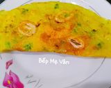 A picture of step 7 of Bánh xèo with Shrimp, Pork, Squid, and Quail Eggs.
