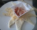 A picture of step 3 of Chicken stuffed pizza roll #chicken contest.