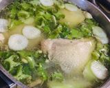 A picture of step 3 of Chicken in Ginger Broth with Chayote and Moringa - Filipino Tinola with more Veggies.