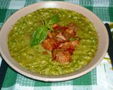Gyömbéres-bazsalikomos zöldborsófőzelék  (liszt nélkül) recept fázis 11 fotója