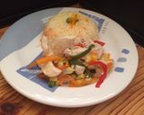 Foto del paso 2 de la receta: Pollo con verduras salteadas 🥕🌽🐔