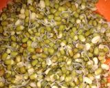 A picture of step 2 of Moong sprouts chaat.