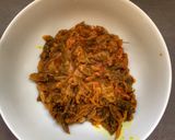 A picture of step 7 of Baingan Bharta/ Aubergine Indian restaurant style.
